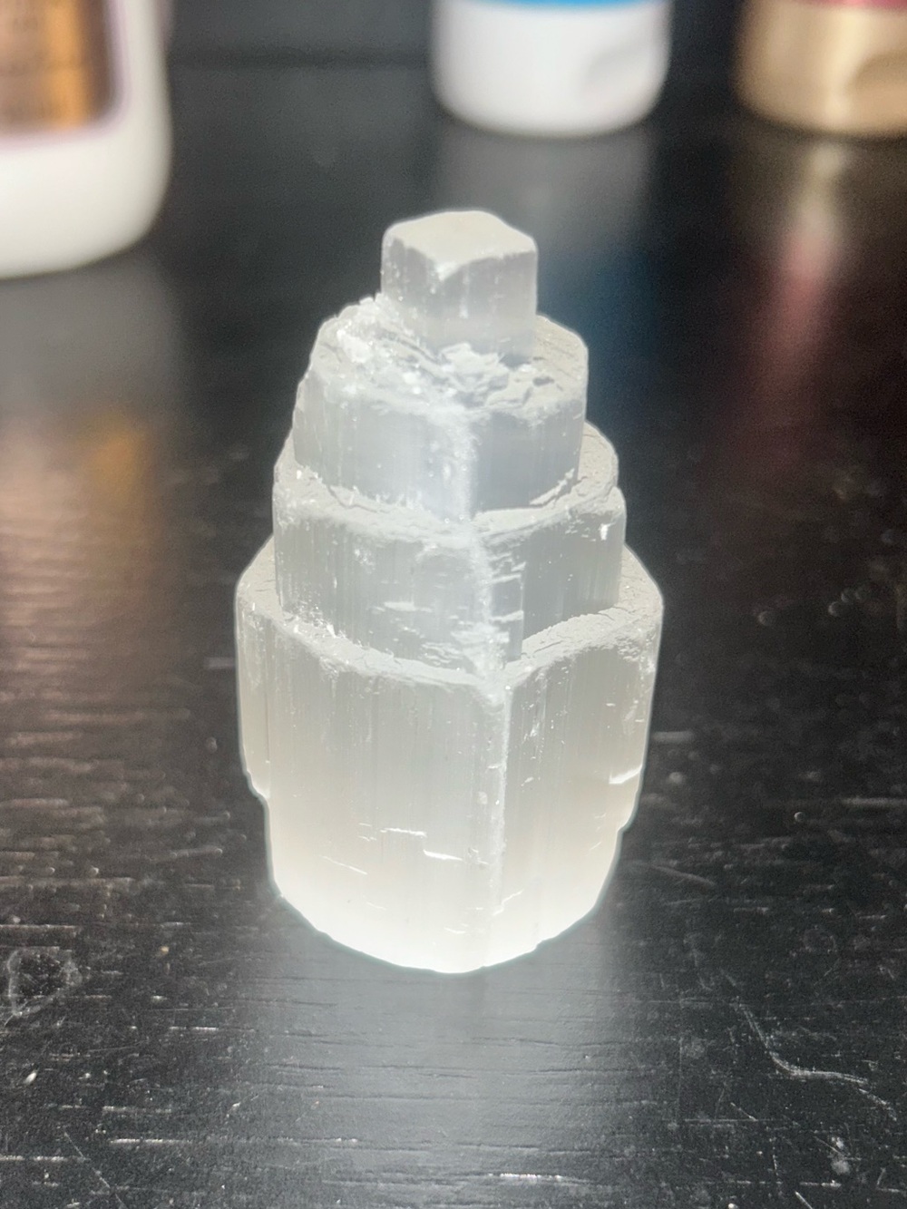 Selenite Obelisk and Tower Crystal
